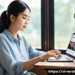 인플루언서 마케팅을 활용한 콘텐츠 전략 - A professional Vietnamese micro-influencer in a cozy indoor setting, wearing stylish casual clothes,...