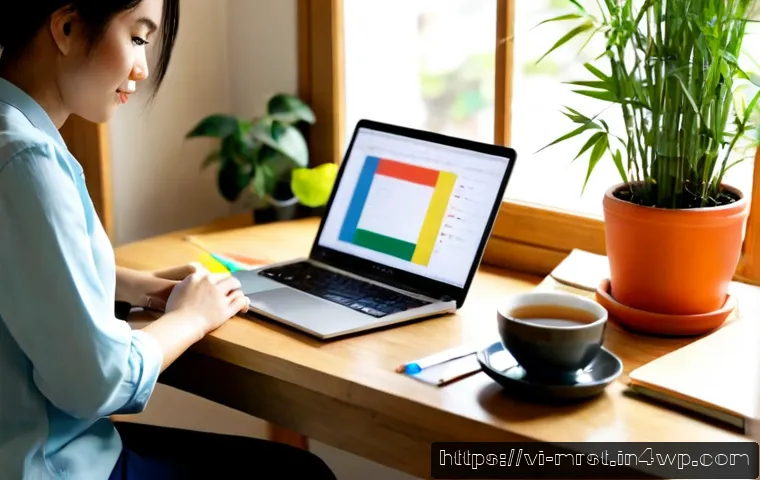 콘텐츠 마케팅의 지속 가능성 고려하기 - Photorealistic Vietnamese content creator working at a clean wooden desk beside a sunny window, plan...